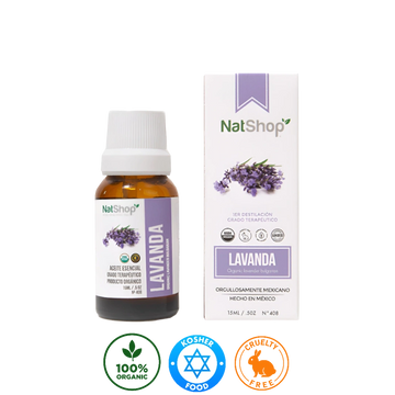 Aceite Esencial Lavanda Orgánico NatShop 15ml