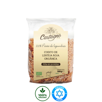 Codito De Lenteja Roja Orgánica Castagno 250g
