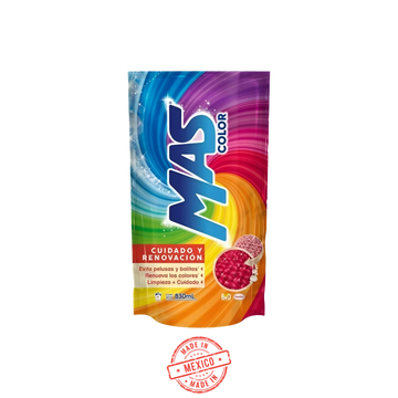 Detergente Liquido Mas Color 830ml