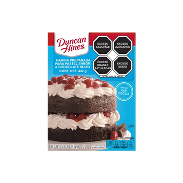 Harina Pastel Chocolate Suizo Duncan Hines 432g