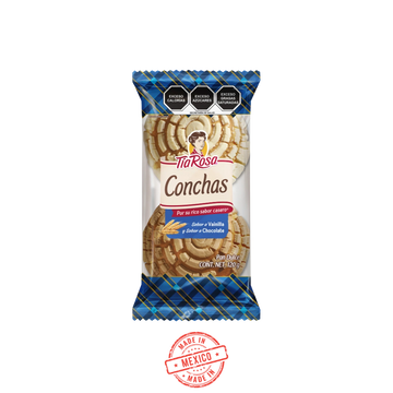 Conchas Tia Rosa 2 Pzas Vainilla y Chocolate 120g