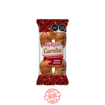 Pan Dulce Cuernitos Tia Rosa 2 Pzas 100g