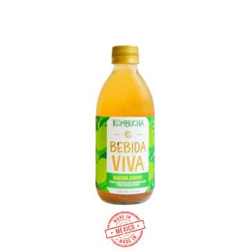 Kombucha Manzana Jengibre Bebida Viva 377ml