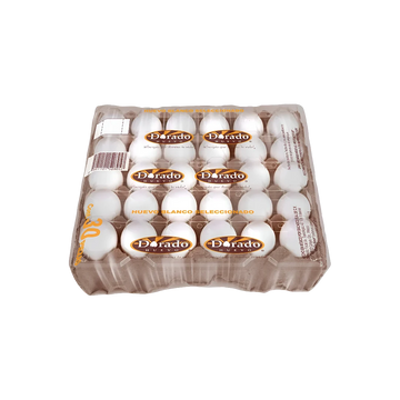 Huevo Blanco Dorado 30 Pzas