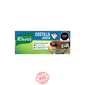 Caldo de Costilla Knorr Paq 8 Cubos