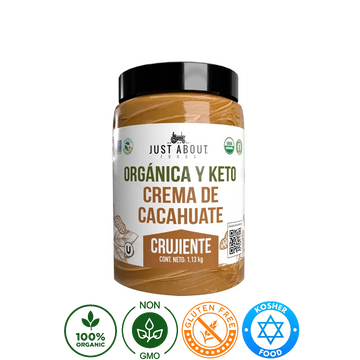 Crema de Cacahuate Crujiente Orgánica Just About 1.13kg