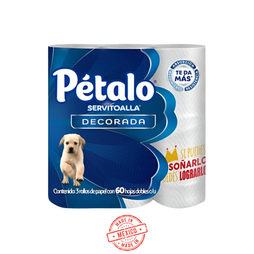 Servitoallas Pétalo 3 Rollos 60 Hojas