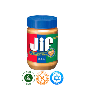 Crema Cacahuate Extra Crunchy JIF 454g