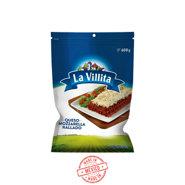 Queso Mozzarella Rallado La Villita 600g