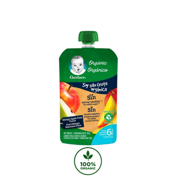 Papilla Para Bebés Orgánico Et2 Puré de Mango, Manzana y Pera 100 g