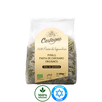 Pasta De Chícharo Fusilli Orgánico Castagno 250g