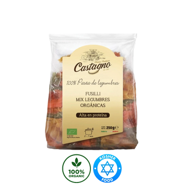 Pasta Fusilli Orgánica de Legumbres Castagno 250g