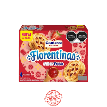 Galletas Florentinas Sabor Fresa Gamesa 332g