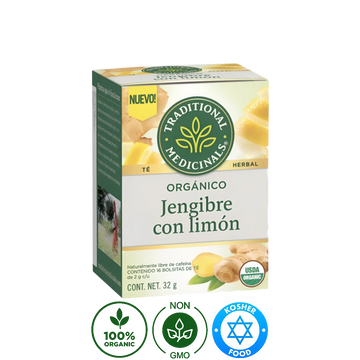 Té Orgánico de Jengibre con Limón Traditional Medicinals 32g