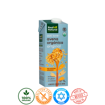 Leche de Avena Orgánica Real Natural 1L