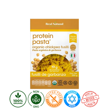 Pasta Fusilli Orgánica de Garbanzo Real Natural Organics 250g