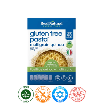 Pasta Orgánica Gluten Free Fusilli Quinoa y Multigrano Real Natural Organics 340g