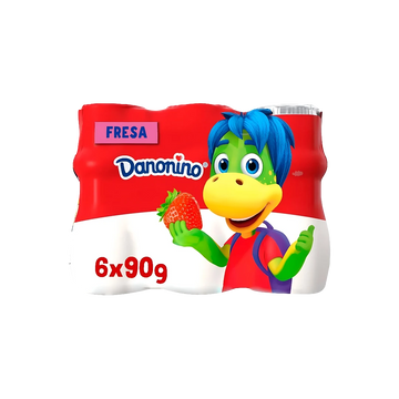 Alimento Lácteo Bebible Sabor Fresa Danonino 6pz de 90g