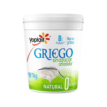 Yogurt Griego sin Azúcar Añadida Natural Yoplait