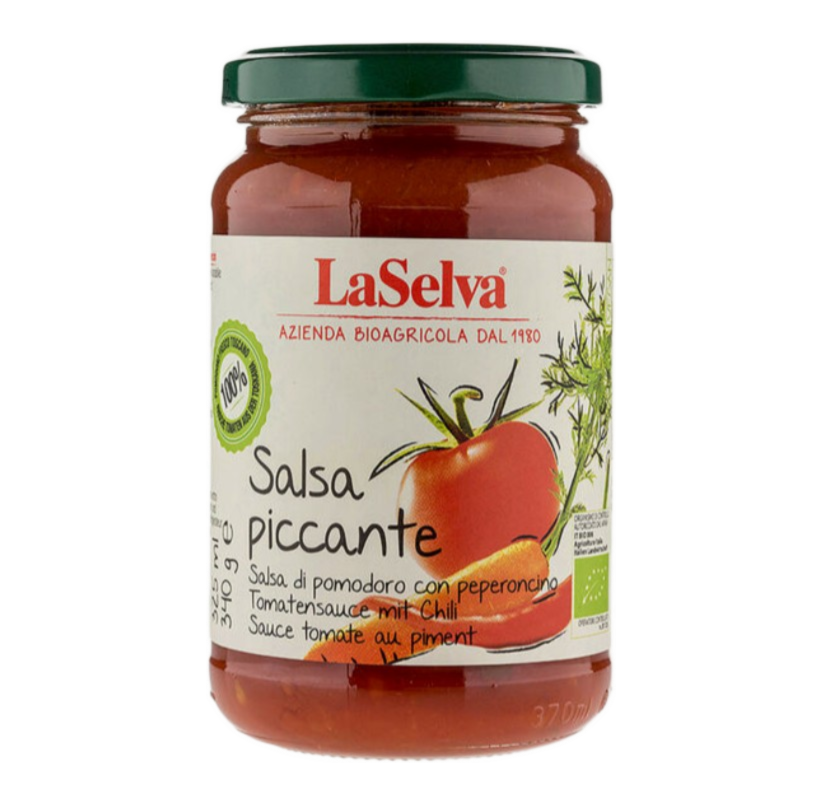 Salsa de Tomate Con Chile Orgánica LaSelva 340g