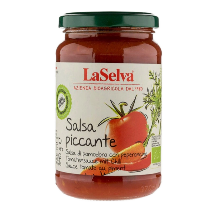 Salsa de Tomate Con Chile Orgánica LaSelva 340g