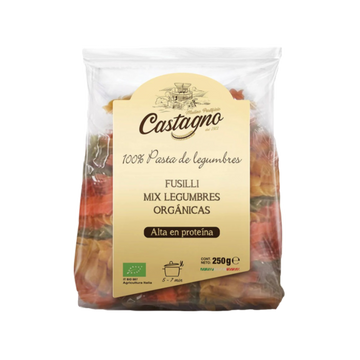 Pasta Fusilli Orgánica de Legumbres Castagno 250g