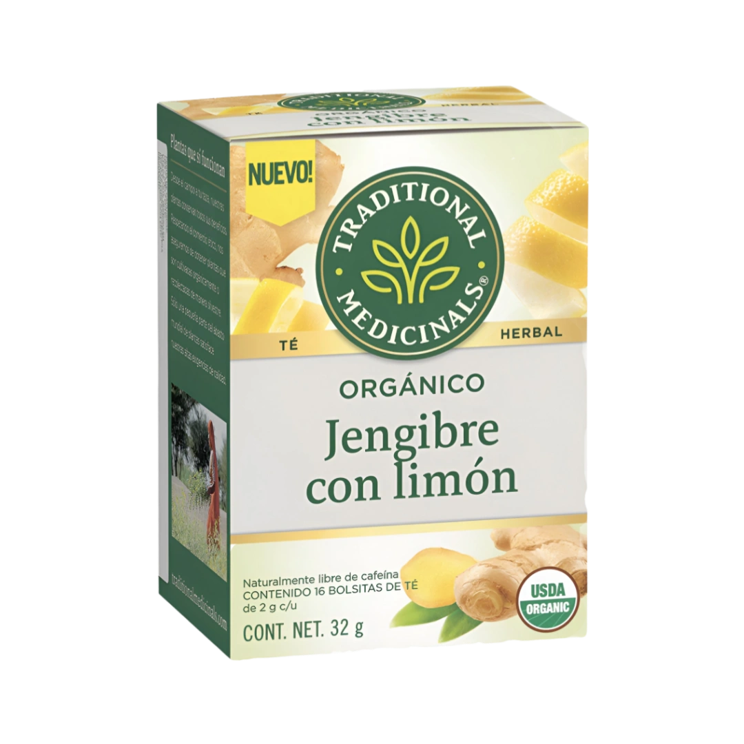 Té Orgánico de Jengibre con Limón Traditional Medicinals 32g