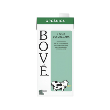 Leche Descremada Orgánica Bové 1L