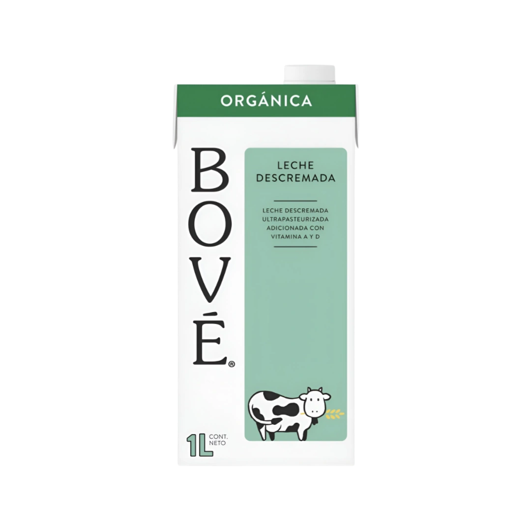 Leche Descremada Orgánica Bové 1L