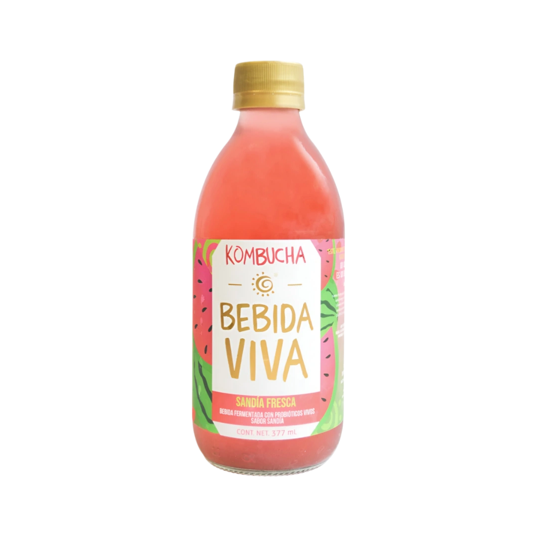 Kombucha Sandía Fresca Bebida Viva 377ml