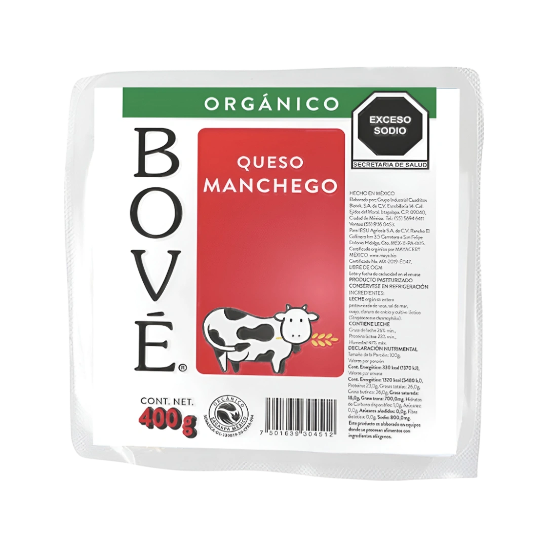 Queso Manchego Orgánico Bové 400g