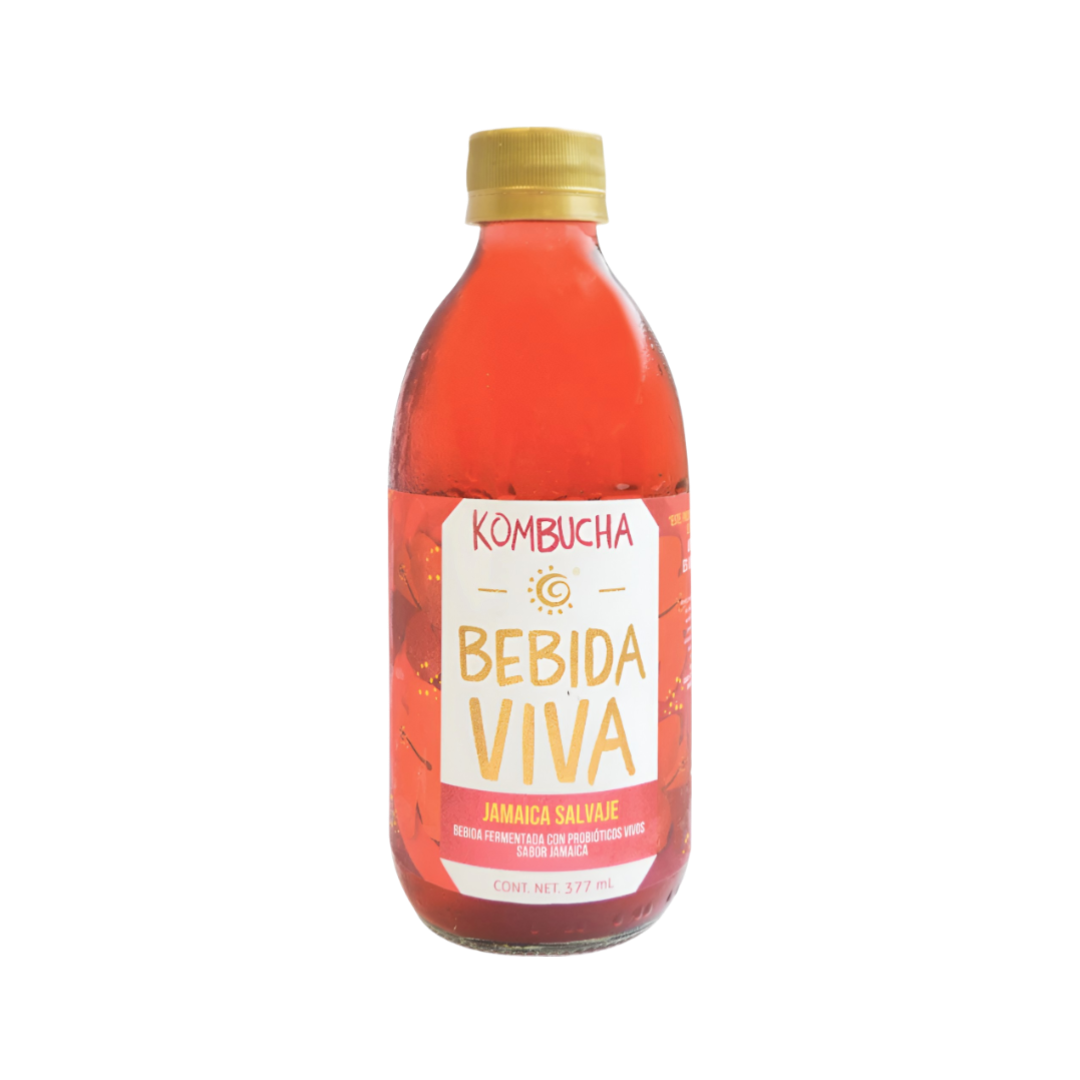 Kombucha Jamaica Salvaje Bebida Viva 377ml