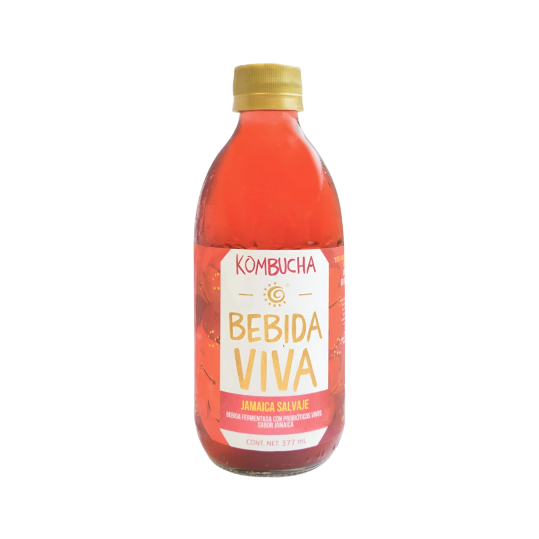 Kombucha Jamaica Salvaje Bebida Viva 377ml