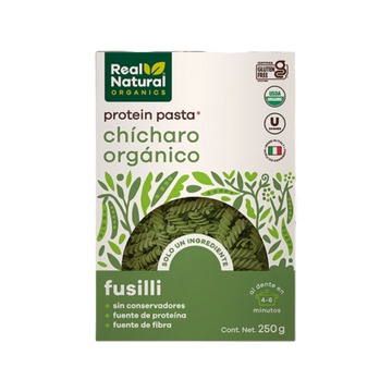 Pasta Fusilli Orgánica Chícharo Verde Real Natural Organics 250g