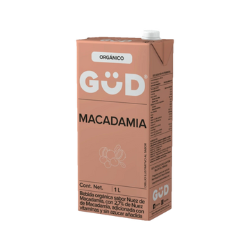 Bebida Macadamia Sin Azúcar Orgánica GUD 1L