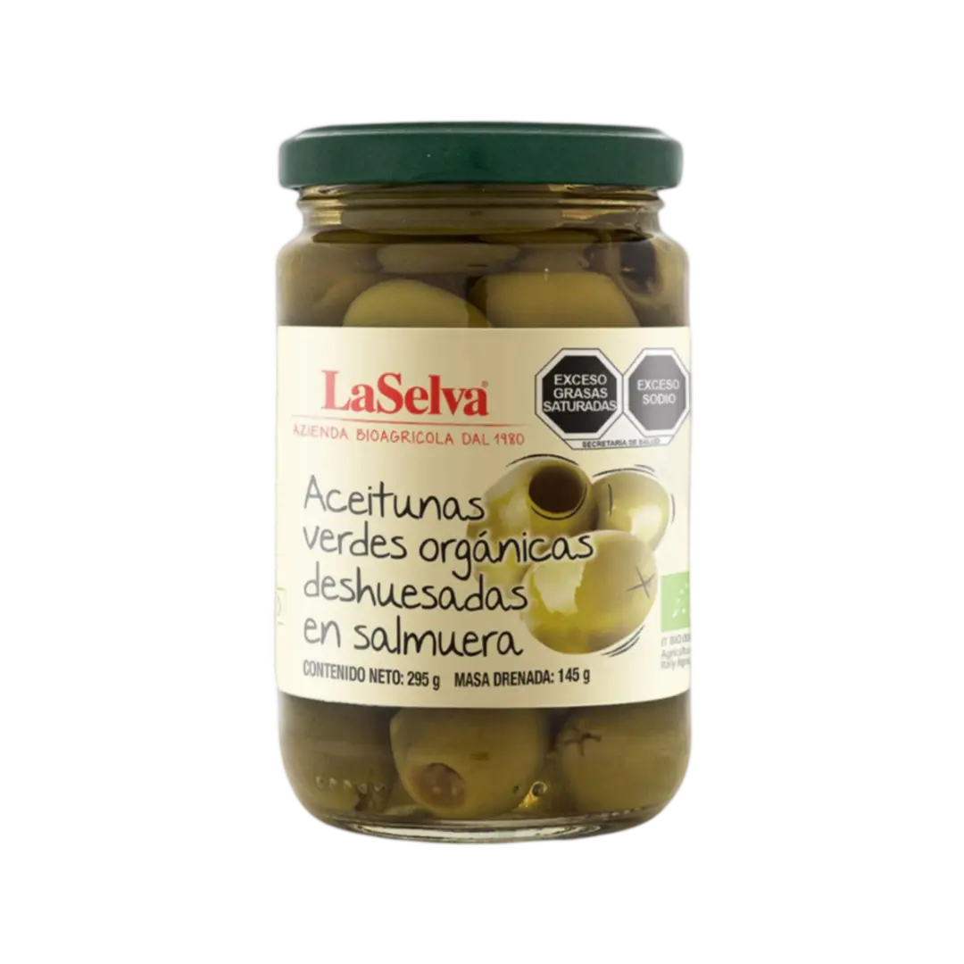 Aceitunas Verdes Sin Hueso Orgánicas LaSelva 310g