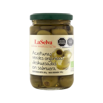 Aceitunas Verdes Sin Hueso Orgánicas LaSelva 310g