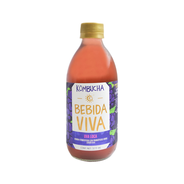 Kombucha Uva Loca Bebida Viva 377ml