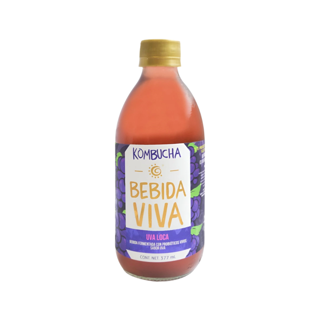 Kombucha Uva Loca Bebida Viva 377ml