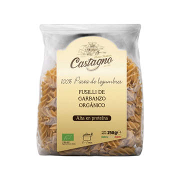 Pasta De Garbanzo Fusilli Orgánico Castagno 250g