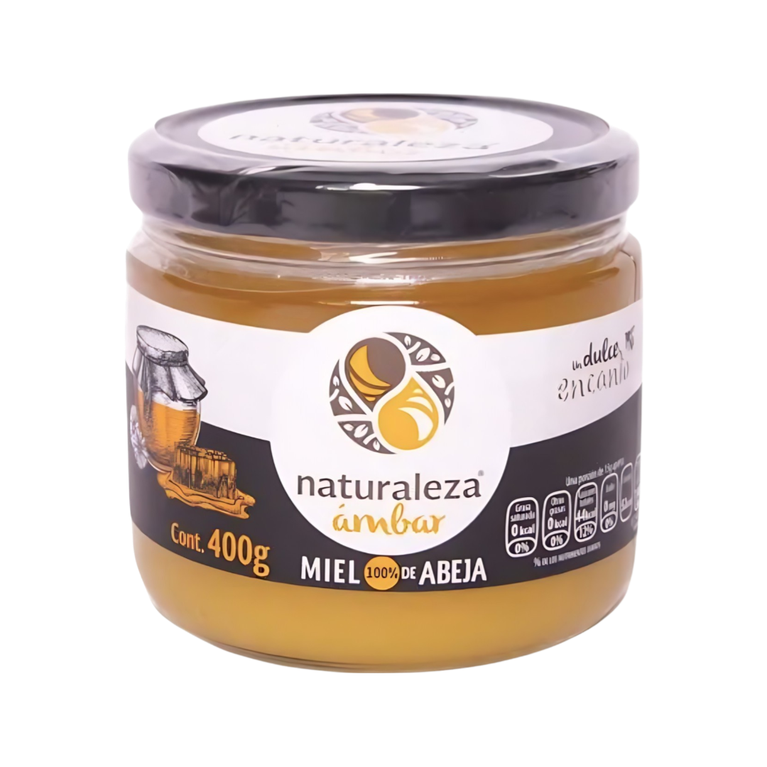 Miel de Abeja 100% Pura Naturaleza Ámbar 400g