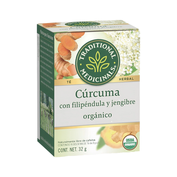 Té Orgánico de Cúrcuma, Filipéndula y Jengibre Traditional Medicinals 32g