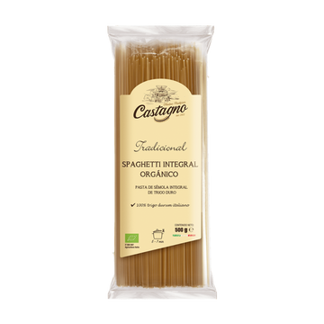 Pasta De Trigo Duro Spaghetti Integral Orgánico Castagno 500g