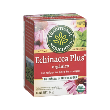 Té Orgánico de Echinacea Plus y Hierbabuena Traditional Medicinals 24g