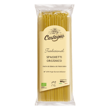 Pasta De Trigo Duro Spaghetti Orgánico Castagno 500g