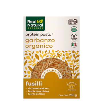 Pasta Fusilli Orgánica de Garbanzo Real Natural Organics 250g