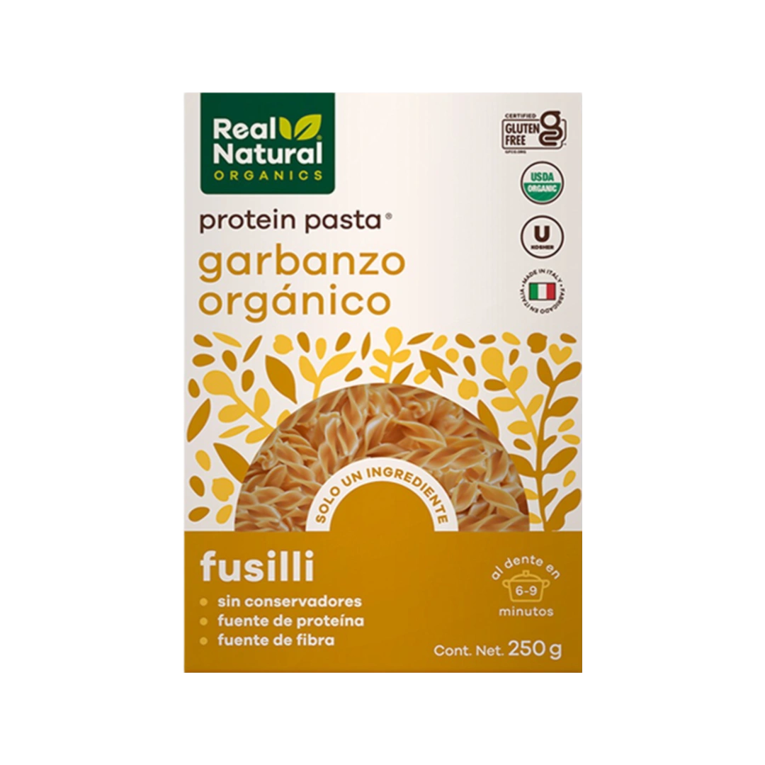 Pasta Fusilli Orgánica de Garbanzo Real Natural Organics 250g