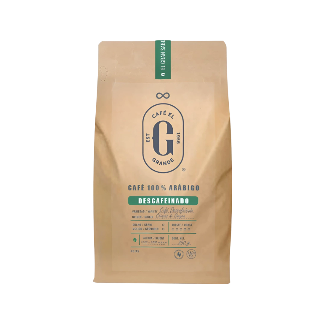 Café Descafeinado en Grano El Grande 350g