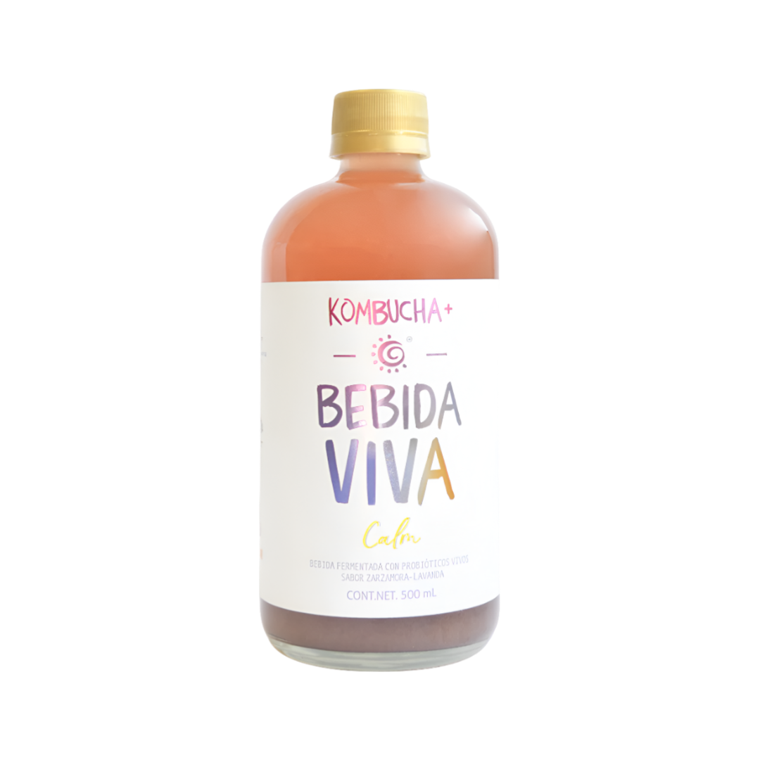 Kombucha Calm Zarzamora-Lavanda Bebida Viva 500ml