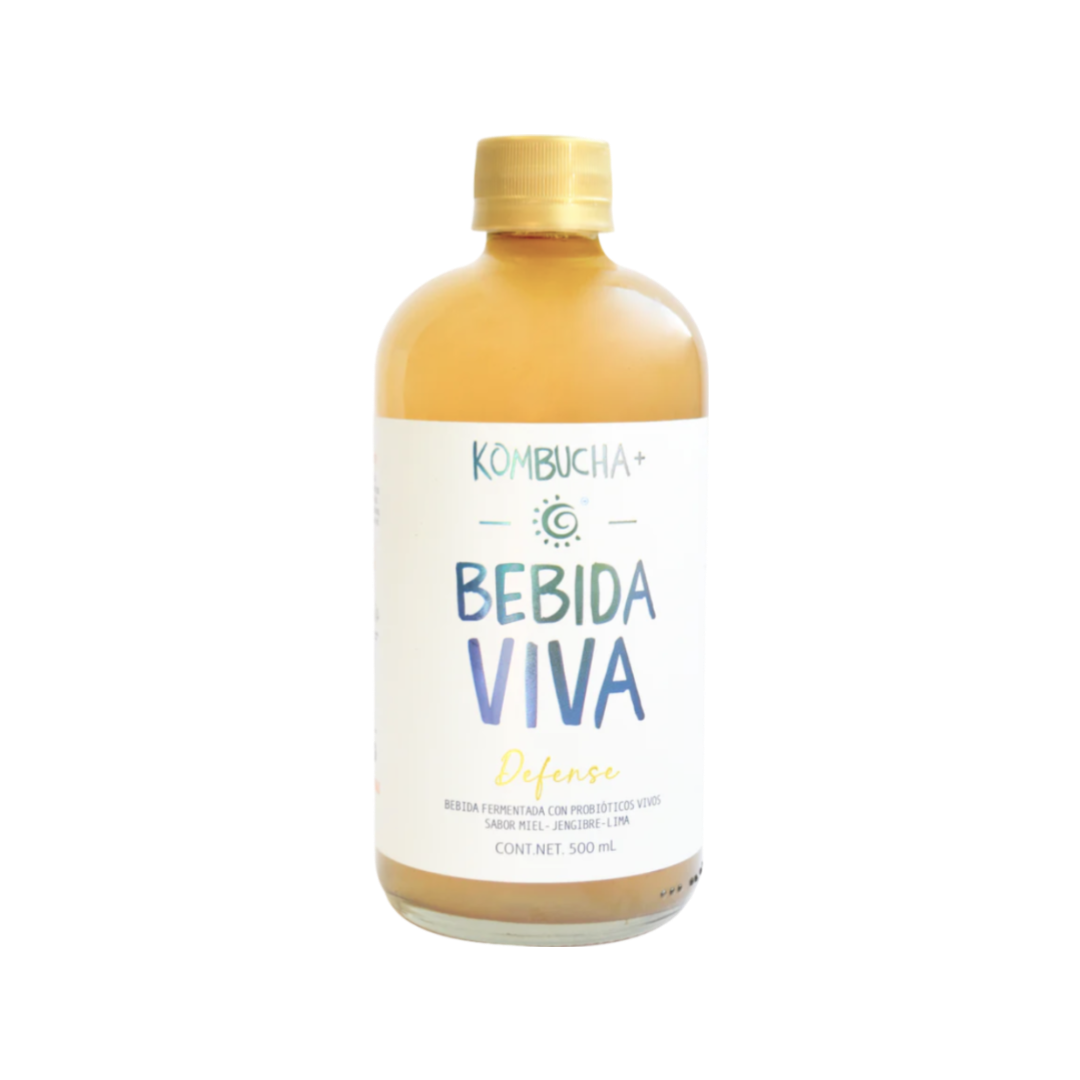 Kombucha Defense Miel-Jengibre-Lima Bebida Viva 500ml